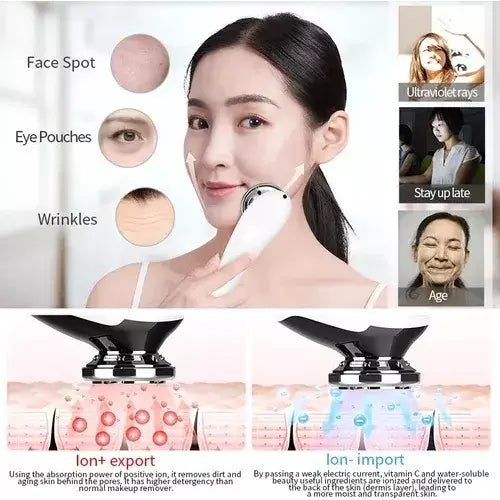 Masajeador facial antiarrugas con microcorrientes rejuvenecedor profesional