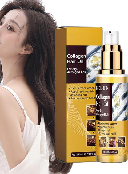 Cabello fuerte con suplemento de colágeno