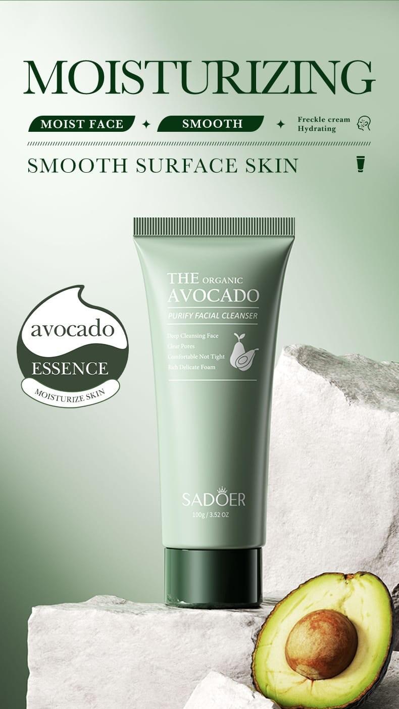 Limpieza profunda limpiador facial aguacate orgánico